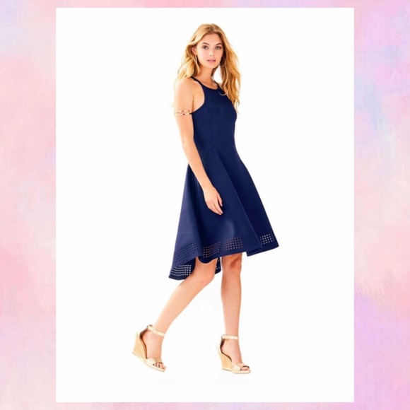 Lilly PulitzerTrue Navy Aurelie Midi Night Out Dress - Picture 2 of 5
